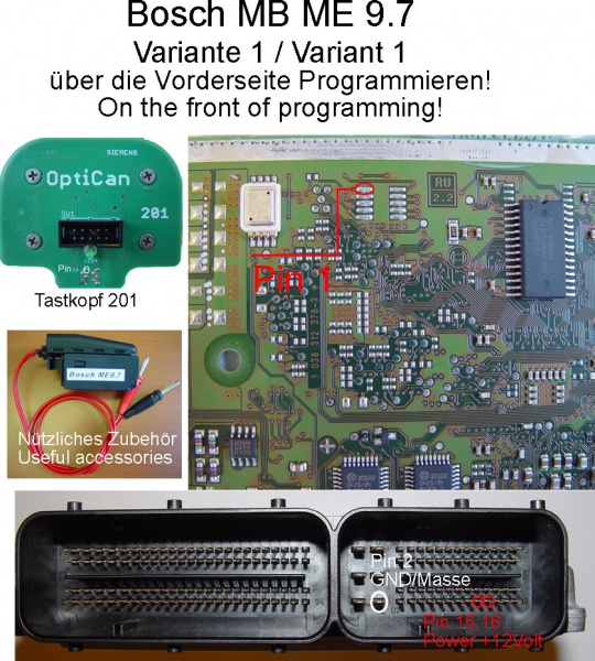 Bosch ME 9.7 4MB (AMG) pinout diagram 1